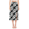Lily Floral Pattern Print Side Slit Midi Skirt