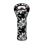 Lily Floral Pattern Print Single Neoprene Wine Tote