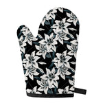 Lily Floral Pattern Print Single Oven Mitt