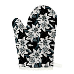 Lily Floral Pattern Print Single Oven Mitt