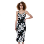 Lily Floral Pattern Print Slim Fit Midi Cami Dress