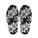 Lily Floral Pattern Print Slippers