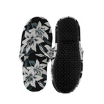 Lily Floral Pattern Print Slippers