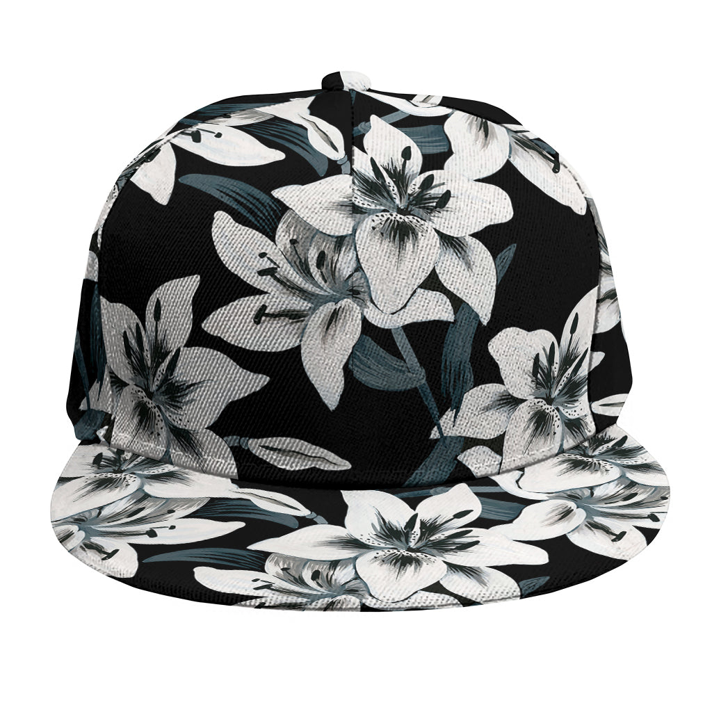 Lily Floral Pattern Print Snapback Cap