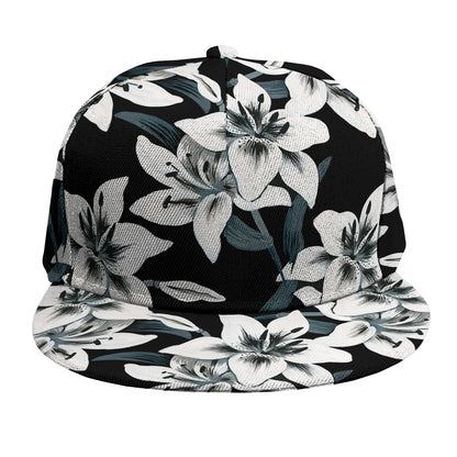 Lily Floral Pattern Print Snapback Cap