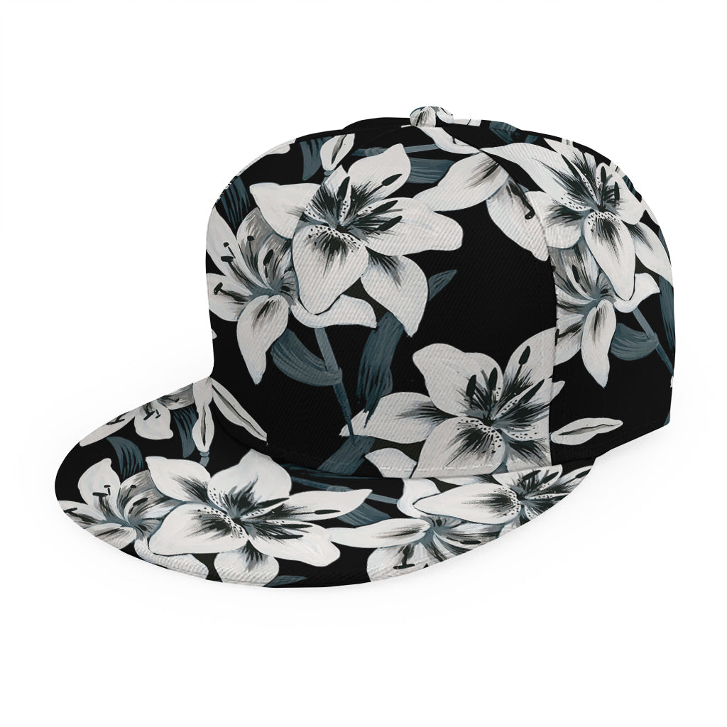 Lily Floral Pattern Print Snapback Cap