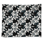 Lily Floral Pattern Print Tapestry