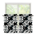 Lily Floral Pattern Print Tier Curtains