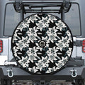 Lily Floral Pattern Print Tire Cover With Camera Hole