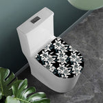 Lily Floral Pattern Print Toilet Lid Cover