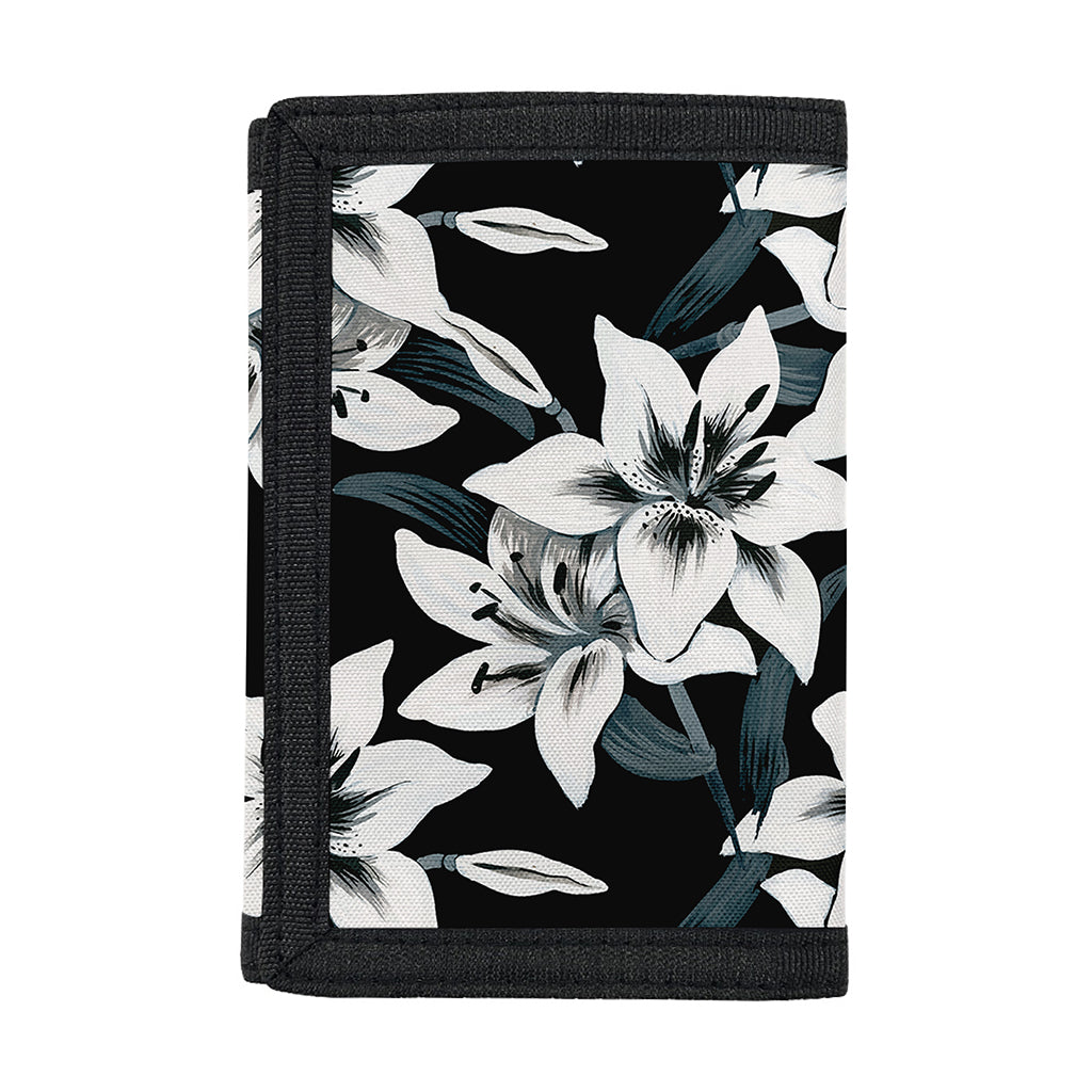 Lily Floral Pattern Print Trifold Wallet