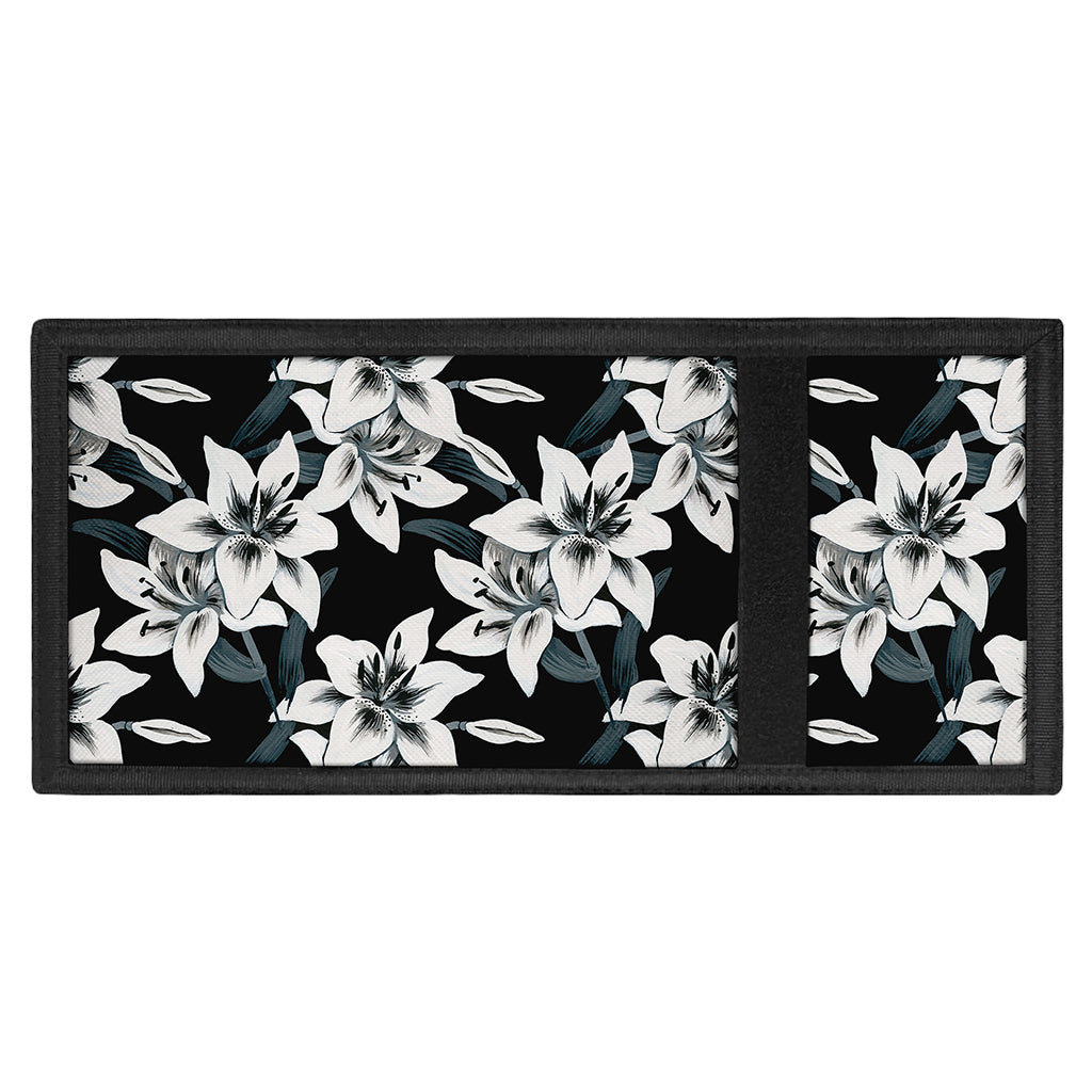 Lily Floral Pattern Print Trifold Wallet