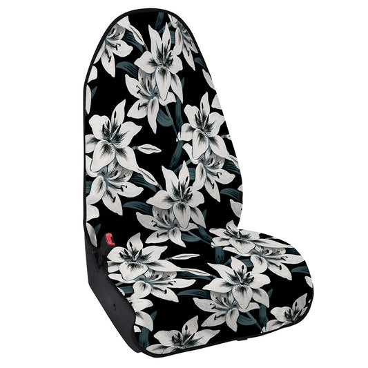 Lily Floral Pattern Print Waterproof Car Seat Cover