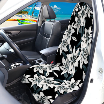 Lily Floral Pattern Print Waterproof Car Seat Cover