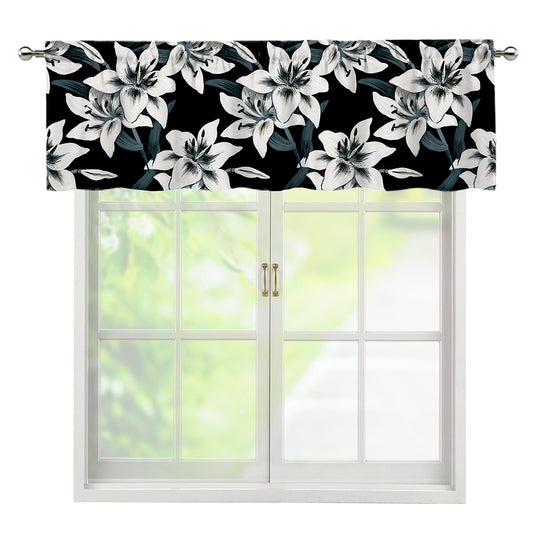 Lily Floral Pattern Print Window Valance