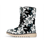 Lily Floral Pattern Print Winter Boots