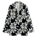 Lily Floral Pattern Print Women's Cotton Blazer