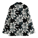 Lily Floral Pattern Print Women's Cotton Blazer