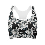 Lily Floral Pattern Print Women's Sports Bra