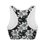 Lily Floral Pattern Print Women's Sports Bra