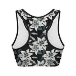 Lily Floral Pattern Print Women's Sports Bra