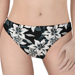 Lily Floral Pattern Print Women's Thong