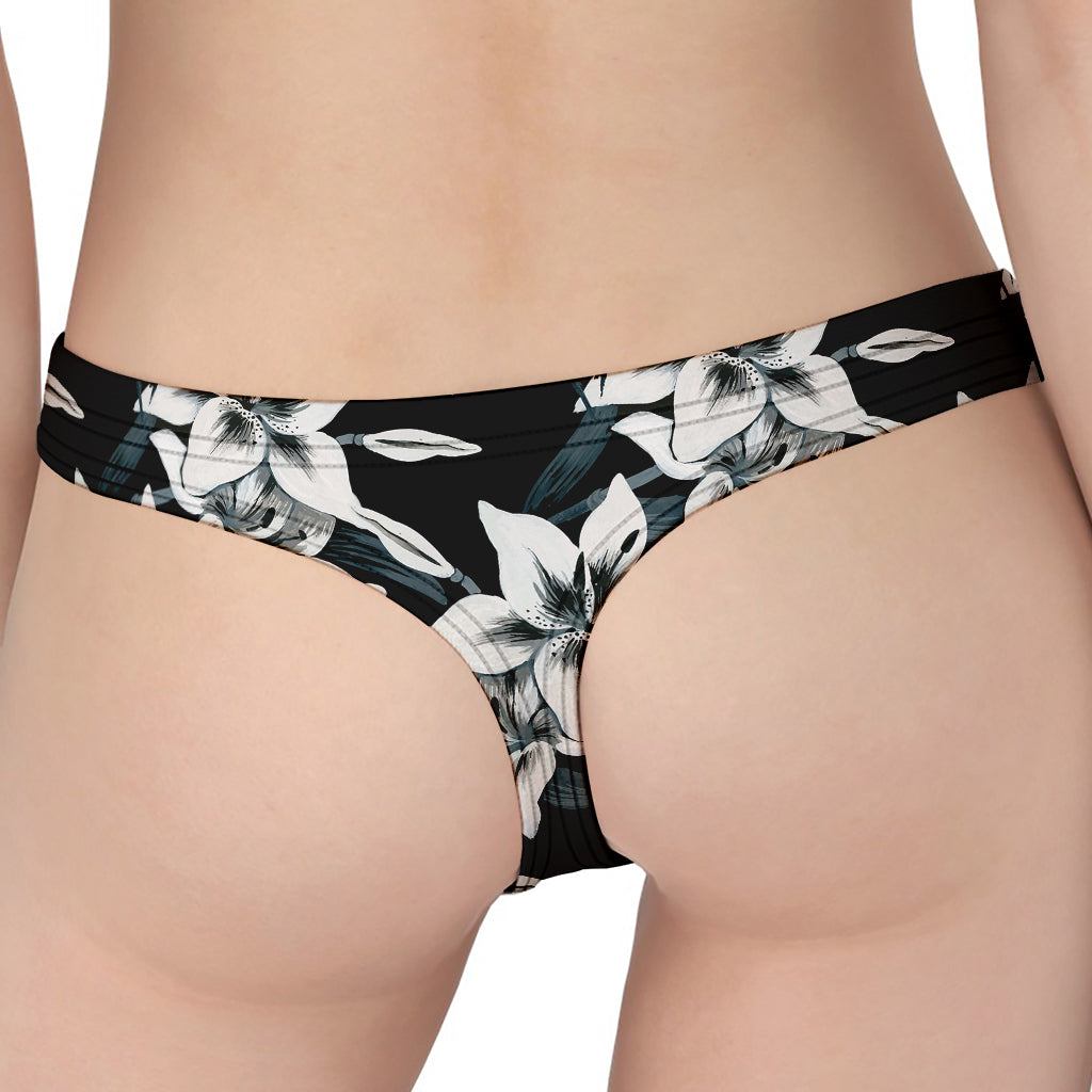 Lily Floral Pattern Print Women's Thong