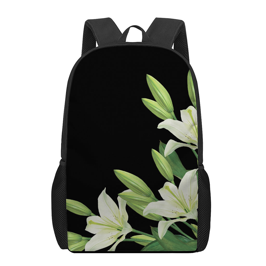 Lily Floral Print 17 Inch Backpack