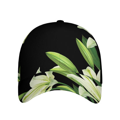 Lily Floral Print Baseball Cap