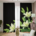 Lily Floral Print Dimout Pencil Pleat Curtains