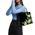 Lily Floral Print Canvas Tote Bag
