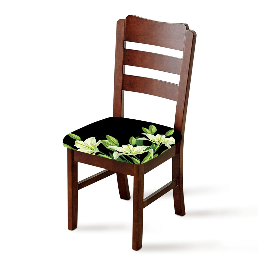 Lily Floral Print Chair Cushion Cover