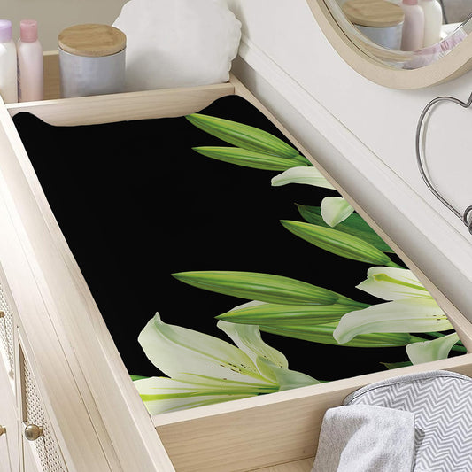 Lily Floral Print Changing Pad Cover