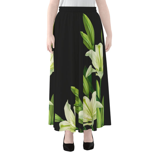 Lily Floral Print Chiffon Maxi Skirt