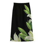 Lily Floral Print Cotton Front Slit Maxi Skirt