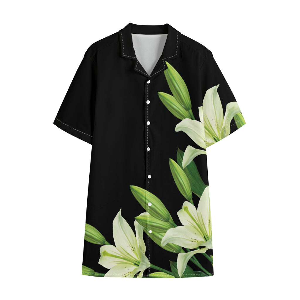 Lily Floral Print Cotton Hawaiian Shirt