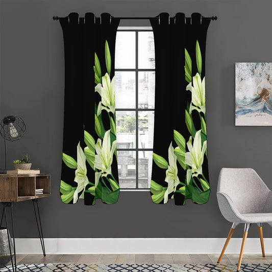 Lily Floral Print Curtain