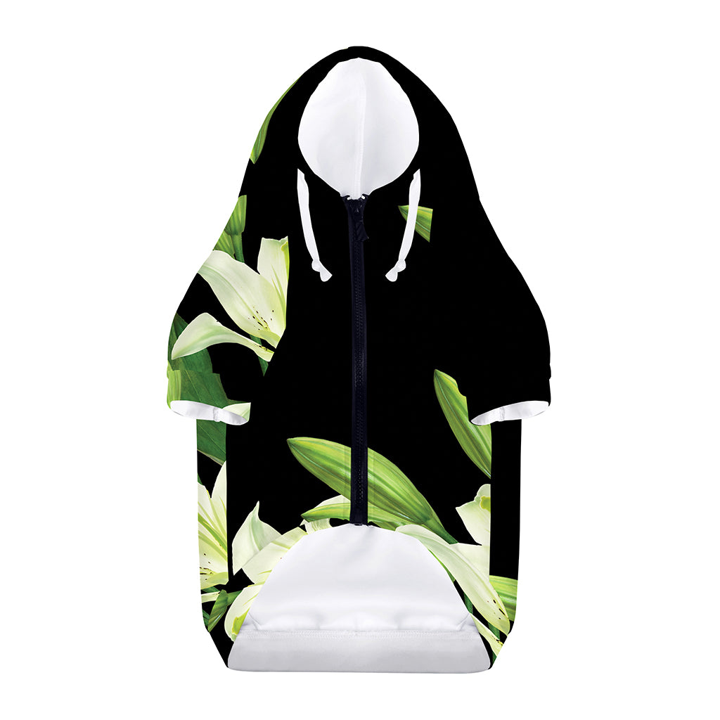 Lily Floral Print Dog Zip Up Hoodie