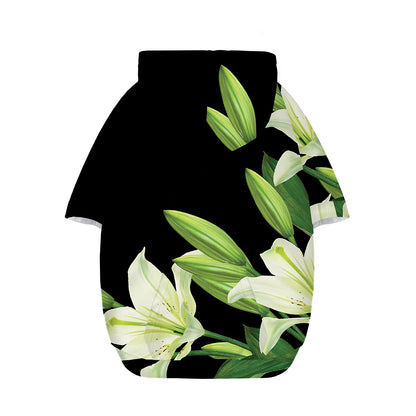 Lily Floral Print Dog Zip Up Hoodie