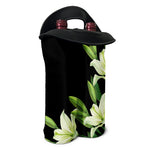 Lily Floral Print Double Neoprene Wine Tote