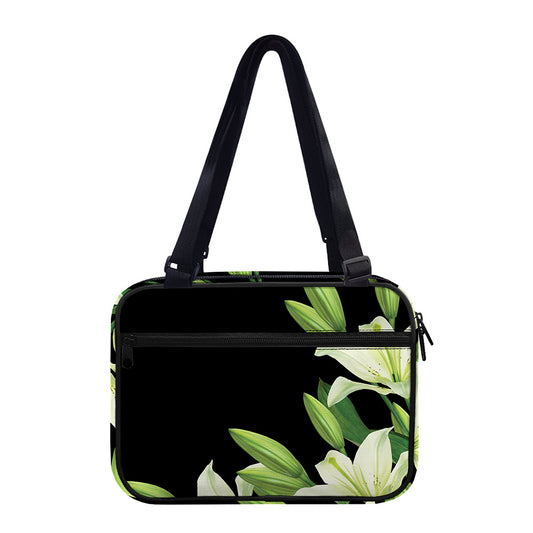 Lily Floral Print Double Strap Bible Bag