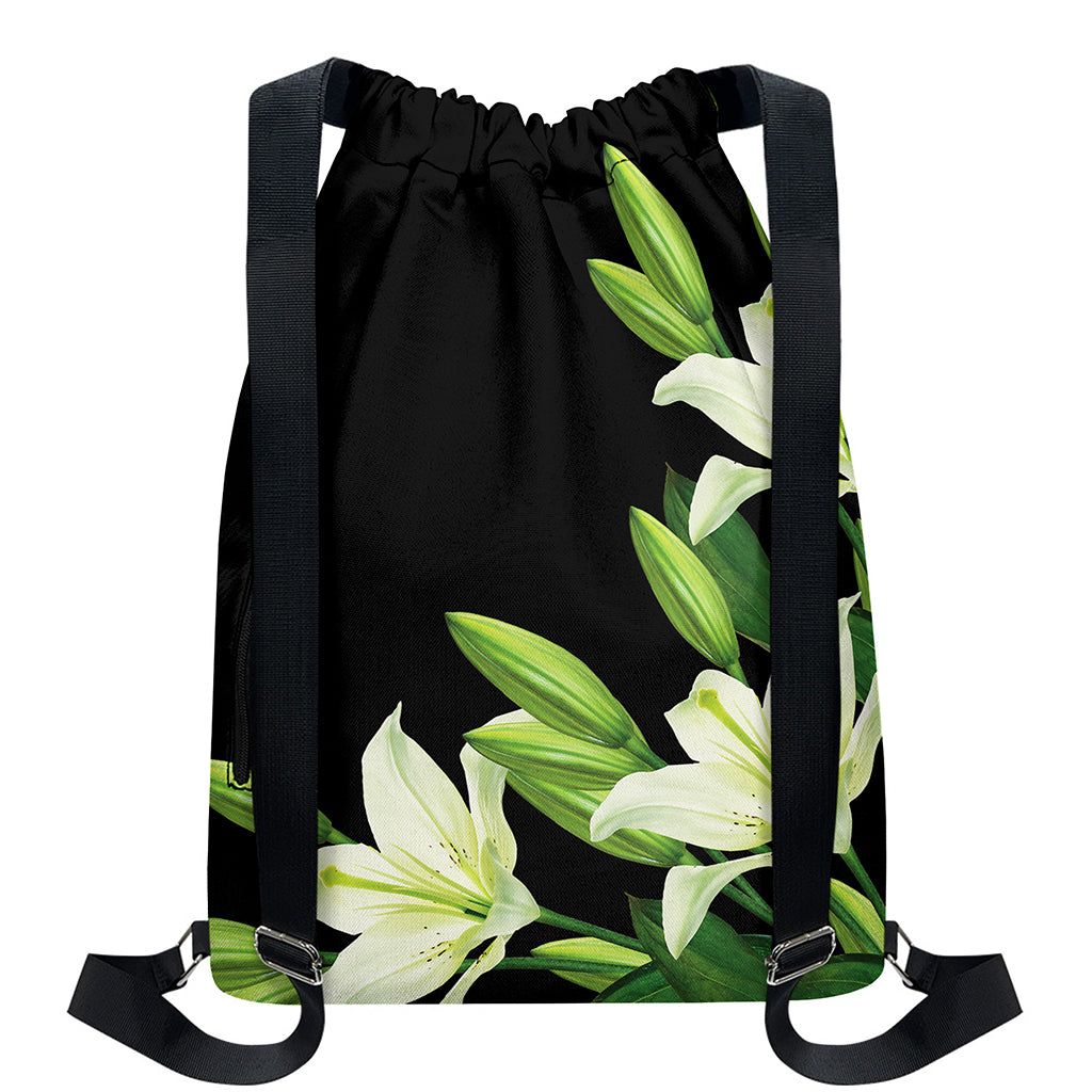 Lily Floral Print Drawstring Backpack