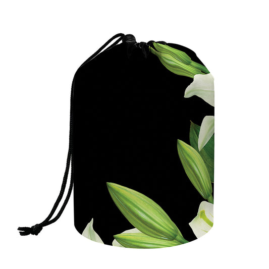 Lily Floral Print Drawstring Makeup Bag