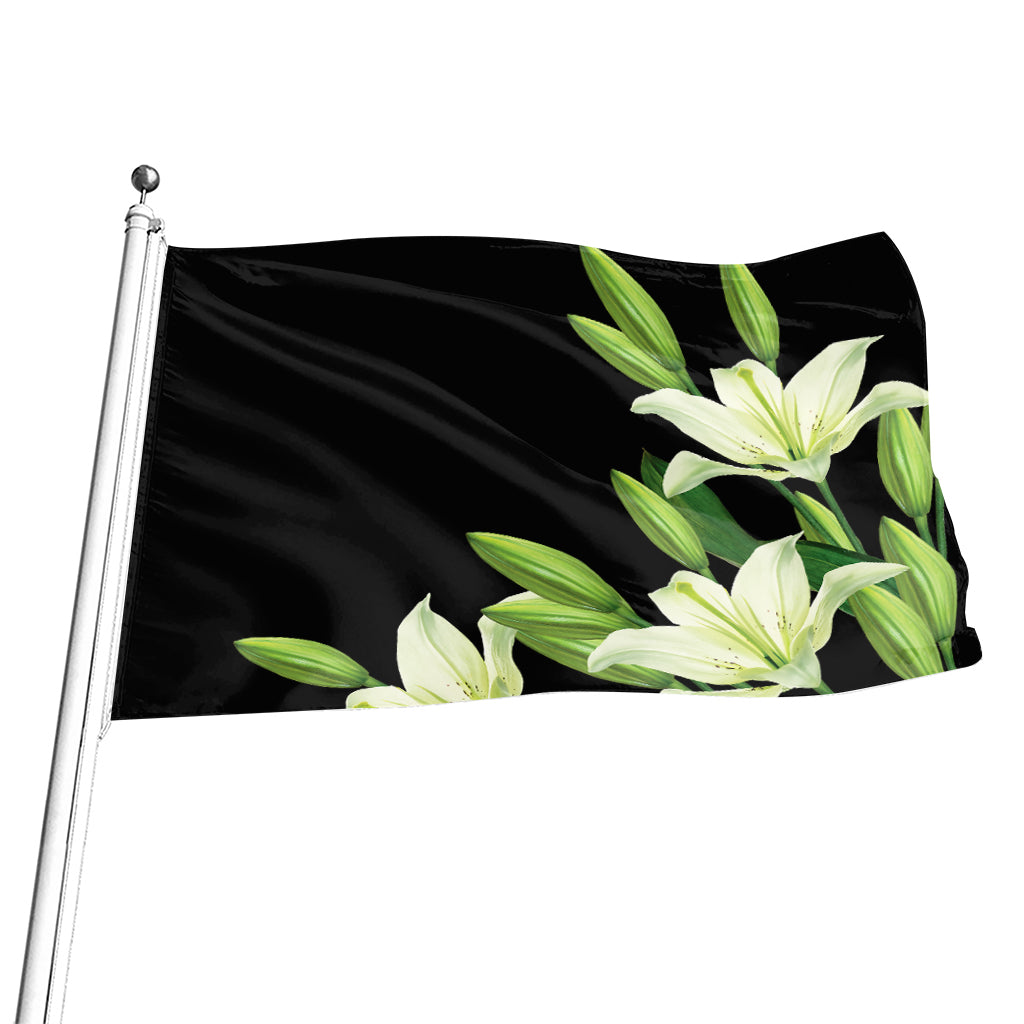 Lily Floral Print Flag