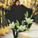 Lily Floral Print Foldable Umbrella