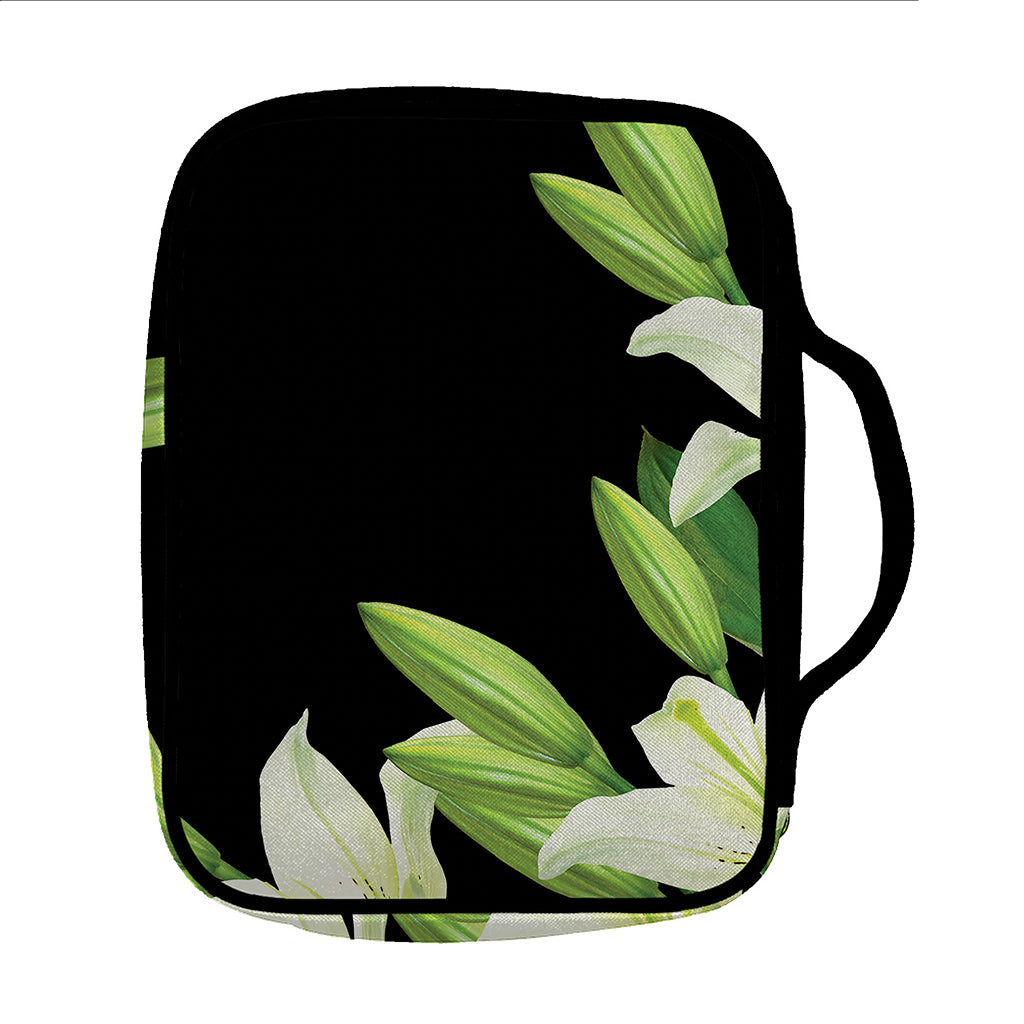 Lily Floral Print Front Pocket Bible Bag