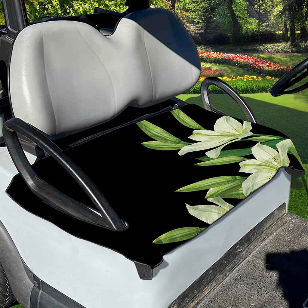 Lily Floral Print Golf Cart Seat Cover