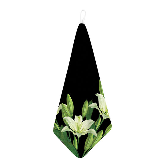 Lily Floral Print Hand Towel