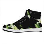 Lily Floral Print High Top Leather Sneakers