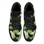 Lily Floral Print High Top Leather Sneakers